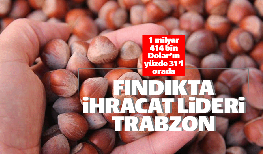 10 aylık fındık ihracatının yüzde 31'i Trabzon'dan