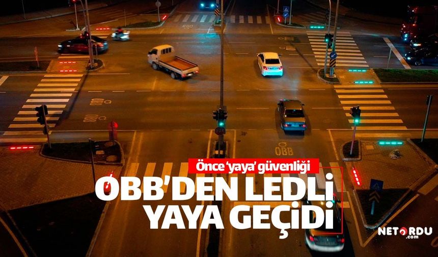 Yaya güvenliği için LED'li yaya geçitleri yapıldı