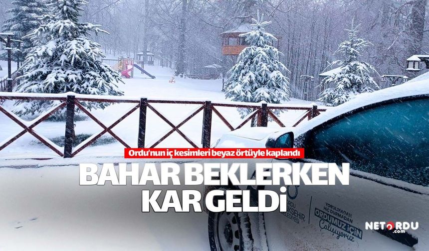 Ordu baharı beklerken Nisan ayında karla kaplandı
