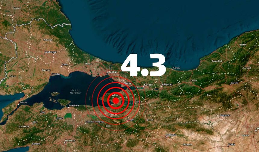 Bursa Gemlik'te 4.3'lük deprem meydana geldi