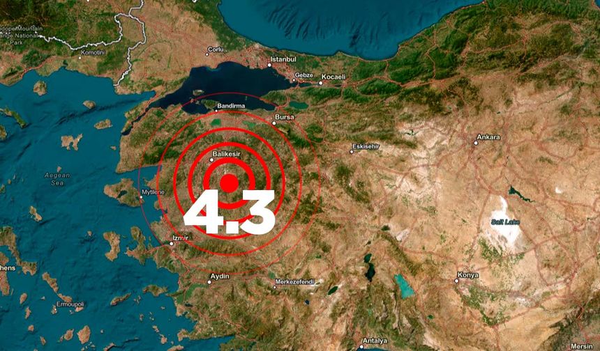 Balıkesir'de 4.3'lük deprem meydana geldi