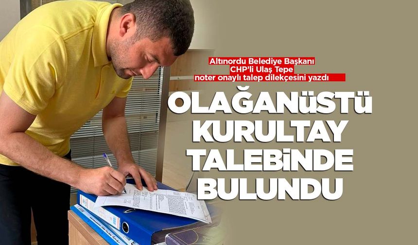 Başkan Tepe'den noter tasdikli kurultay çağrısı