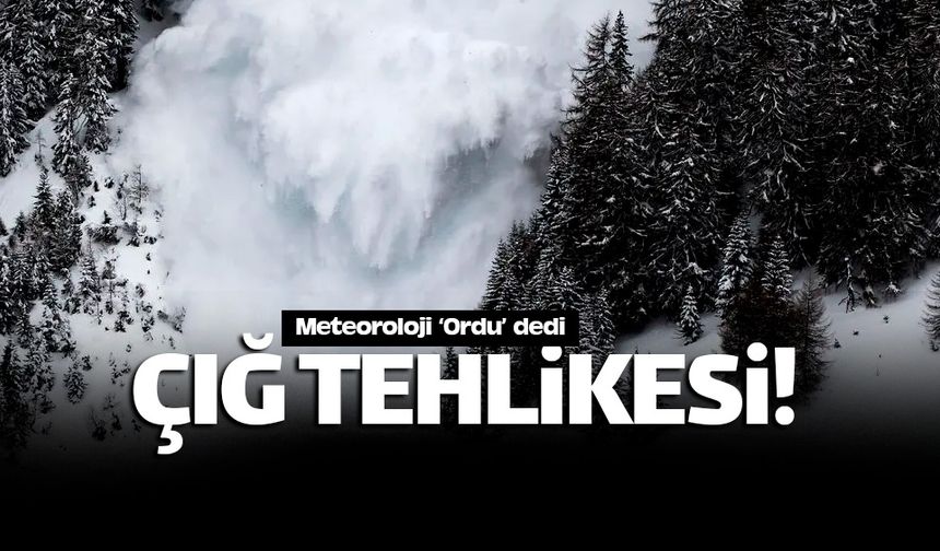 Meteoroloji'den Ordu için çığ uyarısı geldi