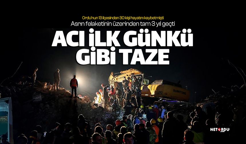 Depremde hayatını kaybeden Ordulular dualarla anıldı