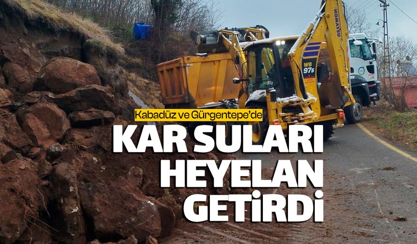 Kar erimeye başladı ardından heyelanı getirdi