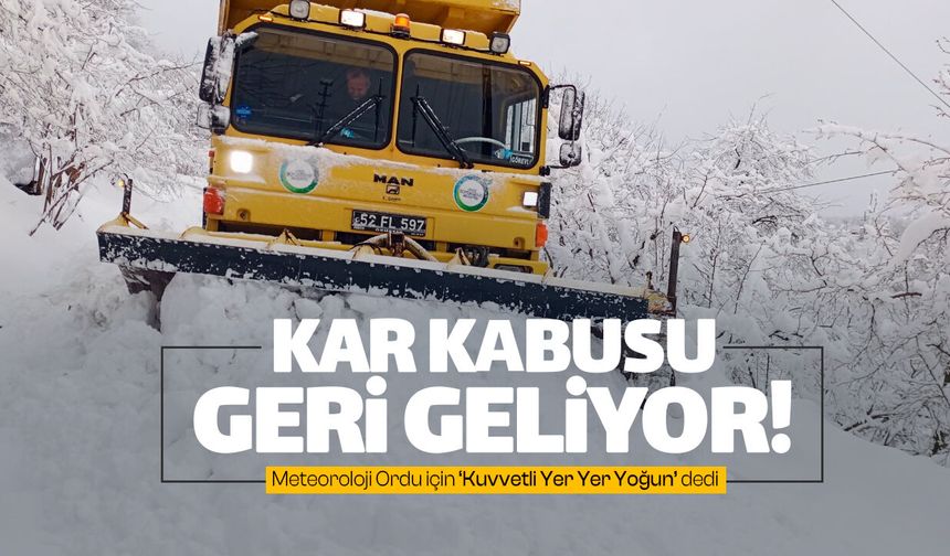 Meteoroloji Ordu için adrese teslim kar uyarısı yaptı!
