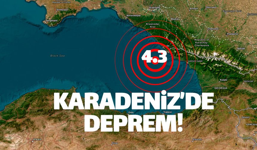 Karadeniz'de 4.3'lük deprem meydana geldi