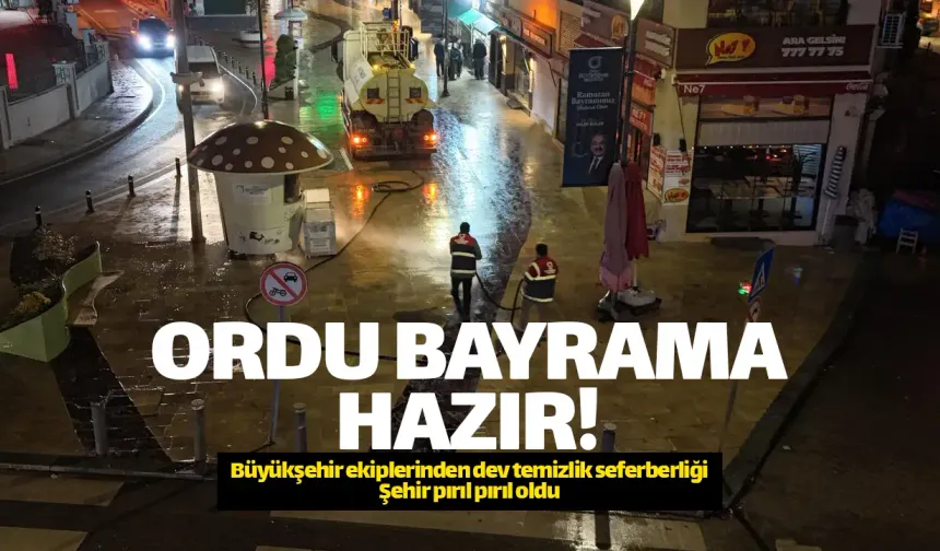 Ordu'da bayram hazırlığı: Şehir pırıl pırıl oldu