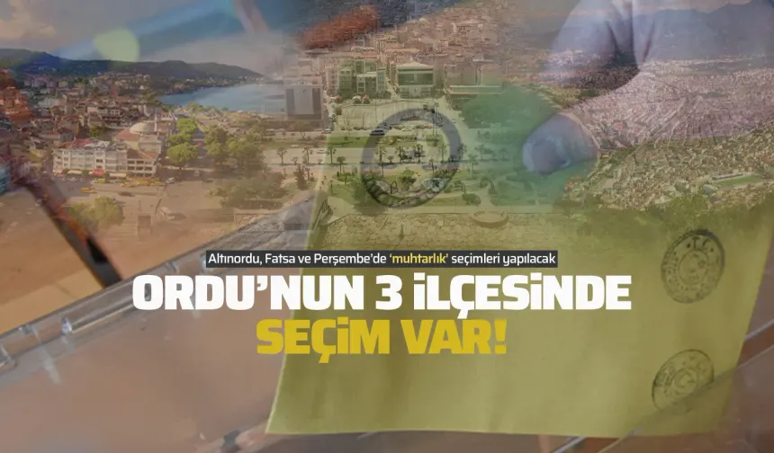 Ordu'da 4 Mahalle 7 Haziran'da Sandığa Gidiyor