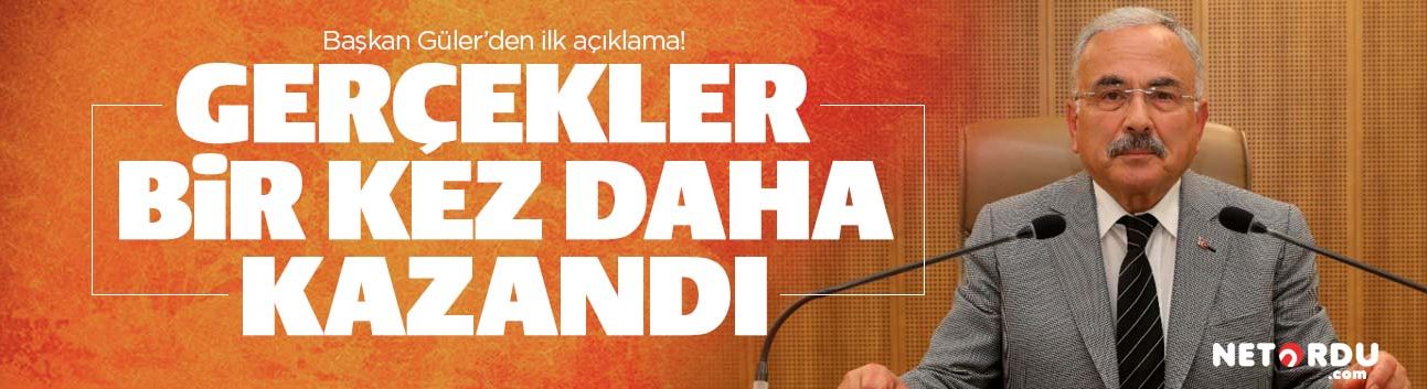 Başkan Güler'den YSK Kararı sonrası ilk açıklama
