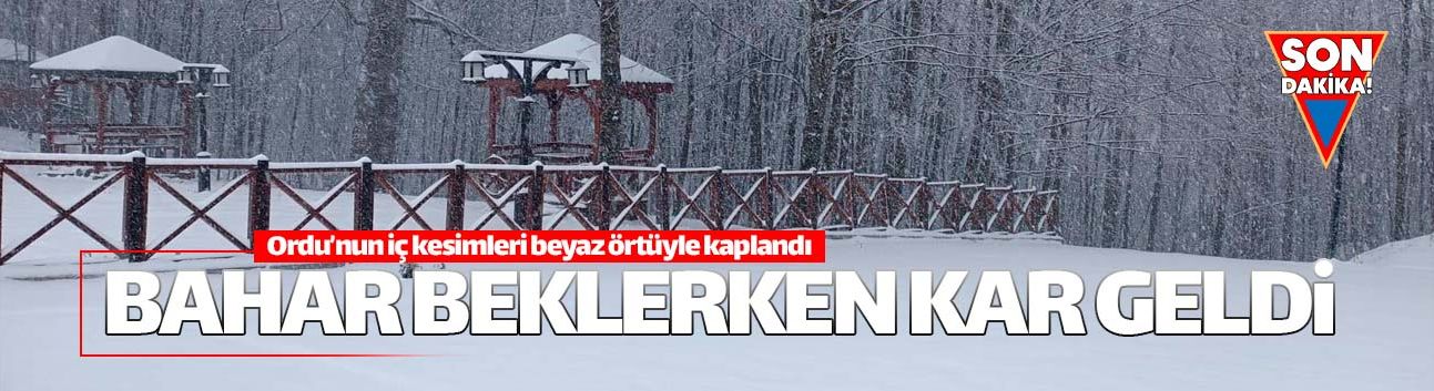 Ordu baharı beklerken Nisan ayında karla kaplandı