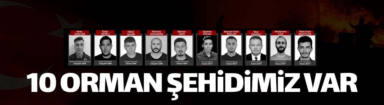 Orman yangınlarında 10 canımız gitti