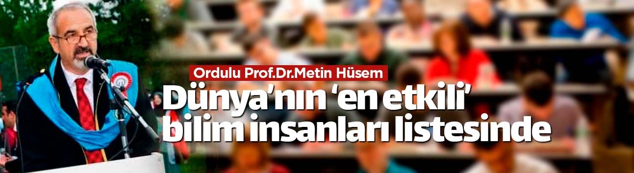 Ordulu Prof.Dr.Metin Hüsem dünya sıralamasında
