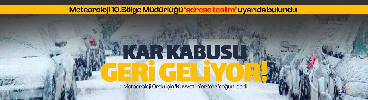 Meteoroloji Ordu için adrese teslim kar uyarısı yaptı!