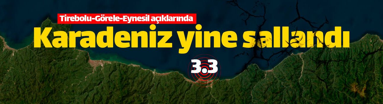 Giresun açıklarında üç ayrı deprem meydana geldi