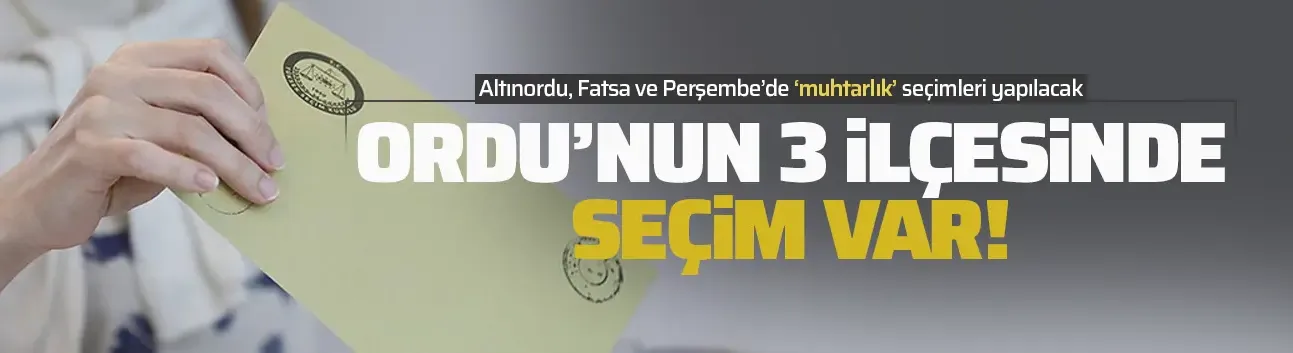 Ordu'nun 3 ilçesinde Seçim Heyecanı!