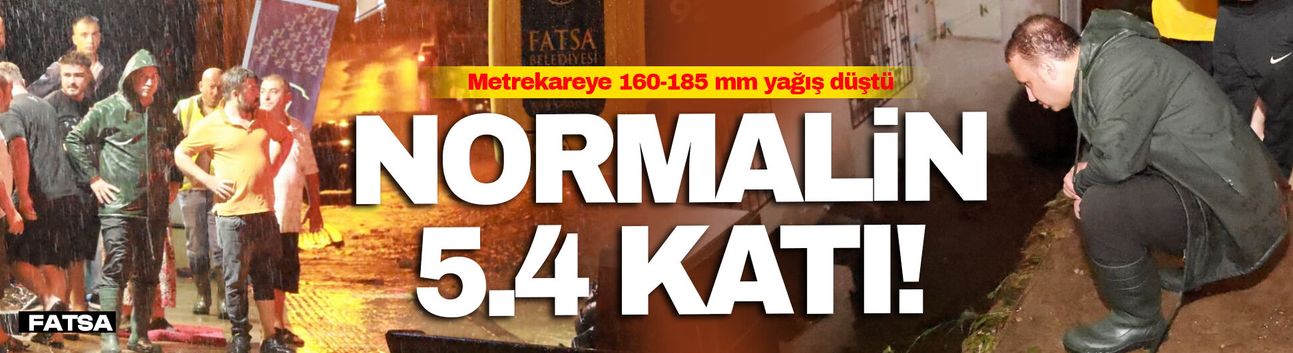 Fatsa'ya normalin 5.4 katı yağış düştü!